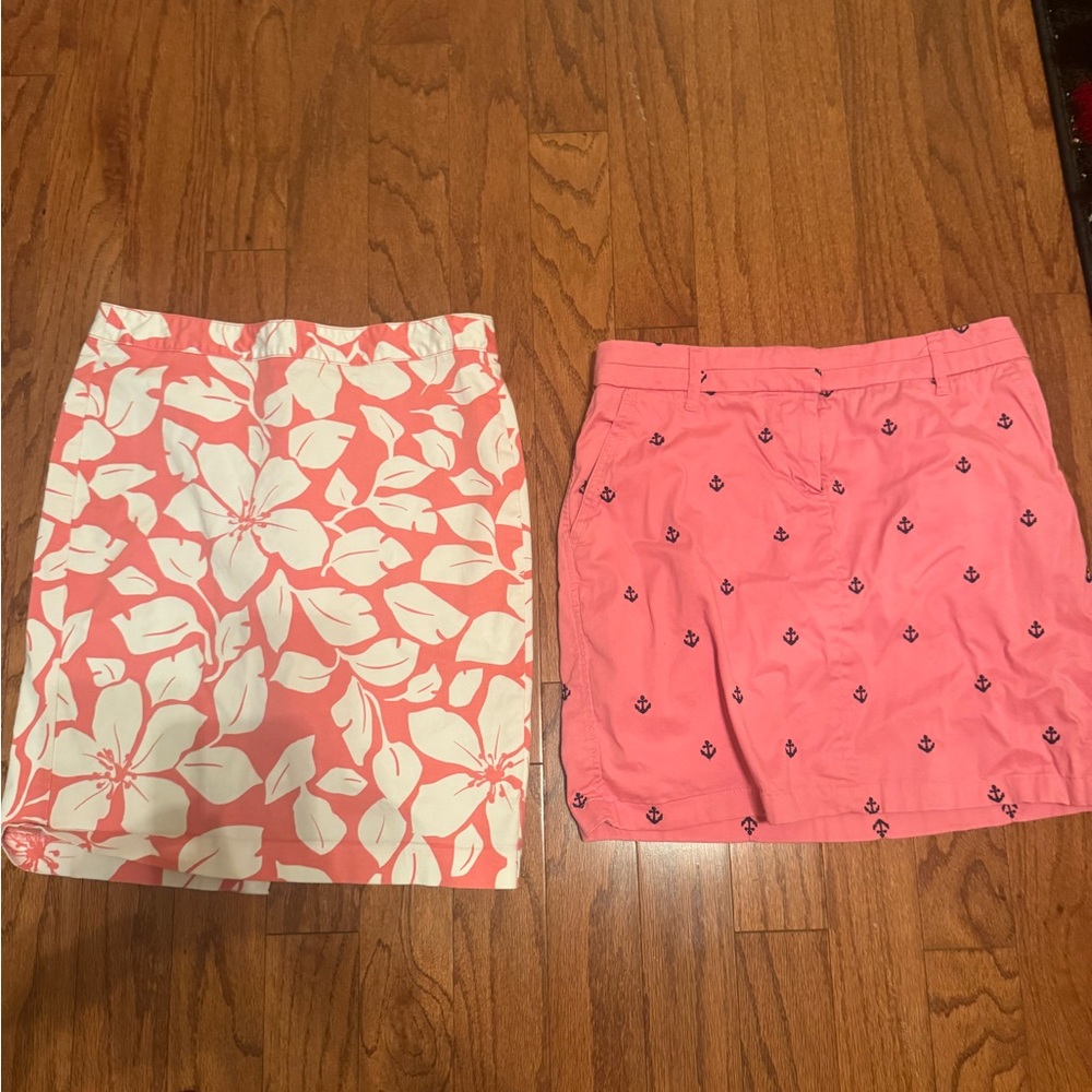 Floral and Anchor Print Skirt Set
